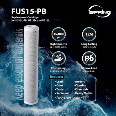 Image showing  Replacement Filter with MetSorb Media for US15L-PB Under Sink Water Filter
