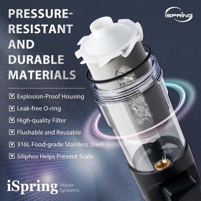 Image showing  Spin Down Sediment Water Filter Replacement Cartridge with Siliphos for WSPSL-ARJ and WSPSL-ARJ-BP Series, FWSP100SL-ARJ