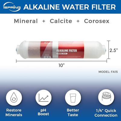 Image showing  10 in. Inline 3-Layer Alkaline Replacement Water Filter Cartridge