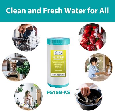 Image showing  GAC and KDF Carbon Filter Replacement Cartridge for Direct Connect Undersink Water Filtration System US21B