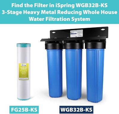 Image showing  High Capacity Heavy Metal Reducing GAC and KDF Whole House Water Filter Replacement Cartridge