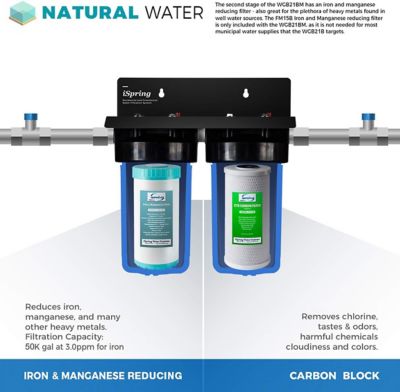 Image showing  Whole House 4.5 in. x 10 in. Water Filtration CTO Carbon Block and Iron and Manganese