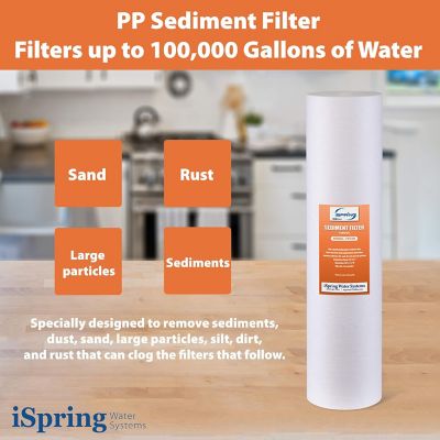 Image showing  4.5 in. x 20 in. 3-Stage Whole House Water Filter Replacement Pack for WGB32B-DS Water Filtration Systems