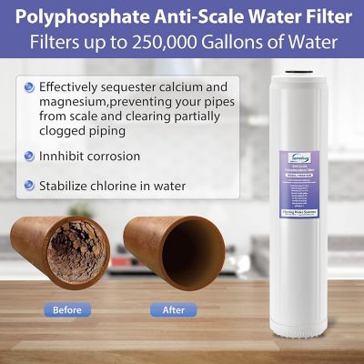 Image showing  4.5 in. x 20 in. 3-Stage Whole House Water Filter Replacement Pack for WGB32B-KDS Water Filtration Systems