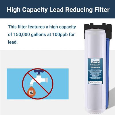 Image showing 4 th iSpring 4.5 in. x 20 in. 3-Stage Whole-House Water Filter Replacement Pack for WGB32B-PB Water Filtration Systems