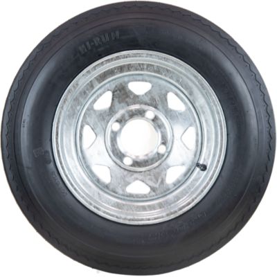 Image showing  Trailer Tire Assembly, 5.30-12, 4-Hole Galvanized Wheel, Load Range C, 6 Ply, ASB1206