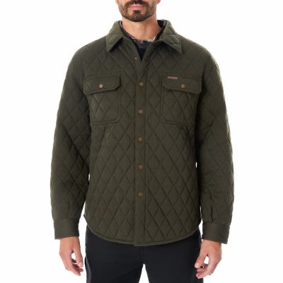 Smith's Workwear Big Men's Snap Closure Diamond Quilted Knit Shirt-Jac