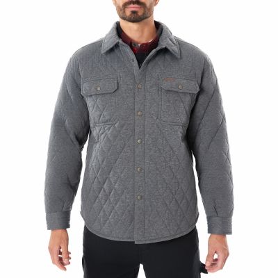Smith's Workwear Big Men's Snap Closure Diamond Quilted Knit Shirt-Jac