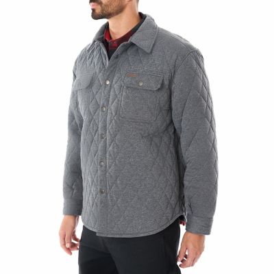 Image showing  Big Men's Snap Closure Diamond Quilted Knit Shirt-Jac