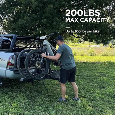 Image showing  200 lb. Deluxe Aluminum Hitch Mounted Platform E-Bike Rack