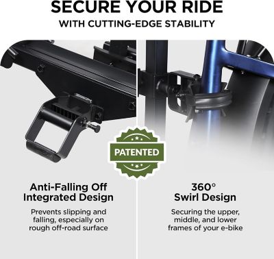 Image showing  200 lb. Deluxe Aluminum Hitch Mounted Platform E-Bike Rack