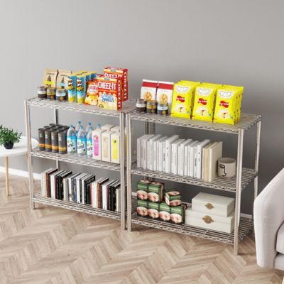 Image showing  Chrome 6-Shelf, Changeable into 2 of 3-Shelf, 350lbs Loading Capacity Per Shelf (71.5H, 36W, 16D)