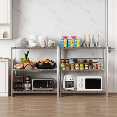 Image showing  Chrome 6-Shelf, Changeable into 2 of 3-Shelf, 350lbs Loading Capacity Per Shelf (71.5H, 36W, 16D)