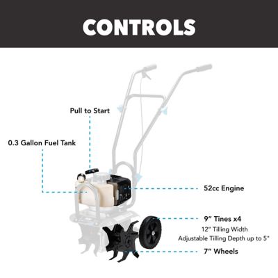 Image showing 8 th Pulsar 10 in. Two Cycle Gasoline Cultivator