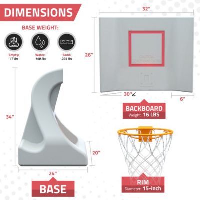 Image showing  Rock The House Pool Basketball Hoop