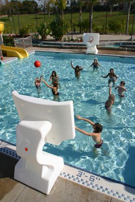 Image showing  Adjustable Varsity Poolside Basketball Hoop
