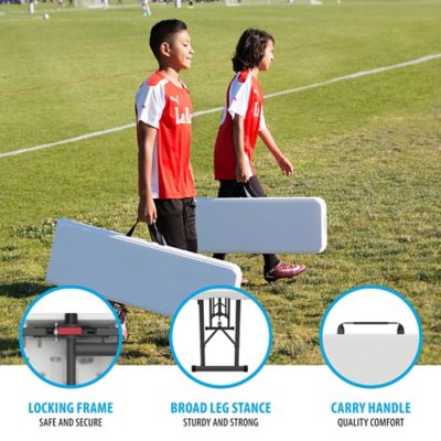 Image showing  6 ft. Fold-in-Half Bench White Granite