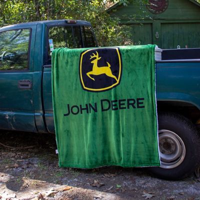 John Deere Logo Throw with Sherpa backing