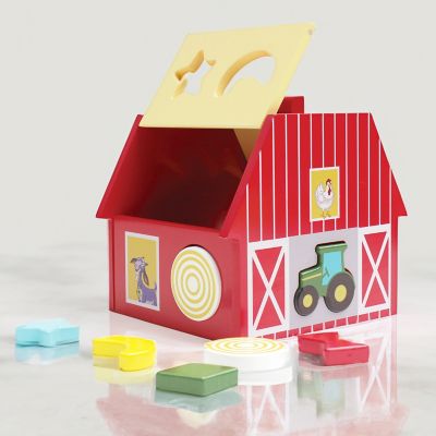 John Deere Barn Wooden Toy with Shapes