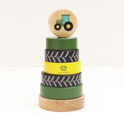 John Deere Tire Stack Wooden Toy