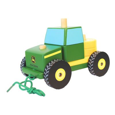 John Deere Tractor Stack Wooden Toy