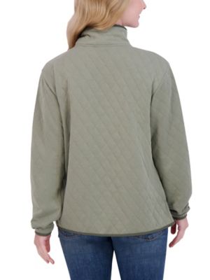 Image showing  Quilted Mock Neck Sweatshirt