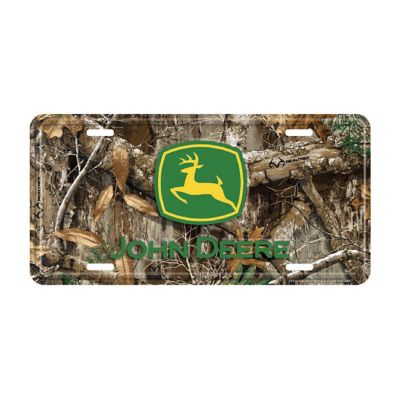 John Deere Camo Aluminum License Plate