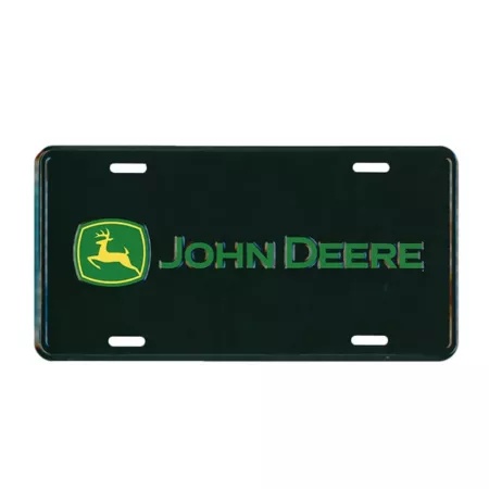 John Deere Metallic Black Aluminum License Plate Truck Bumpers