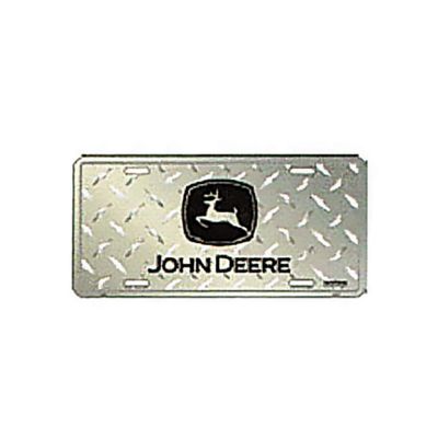 John Deere Black Logo Aluminum License Plate