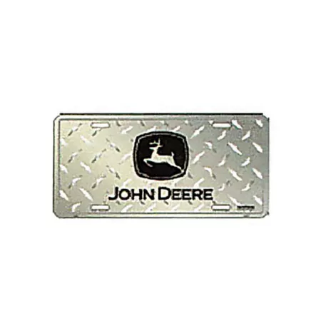 Aluminum license plate with black John Deere logo Truck Bumpers