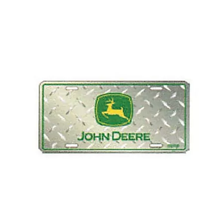 Aluminum license plate with green John Deere logo Truck Bumpers