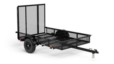 Image showing  5 ft. x 8 ft. Steel Mesh Side Utility Trailer