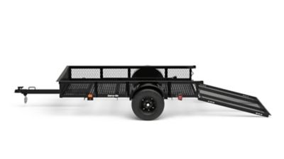 Image showing  5 ft. x 8 ft. Steel Mesh Side Utility Trailer
