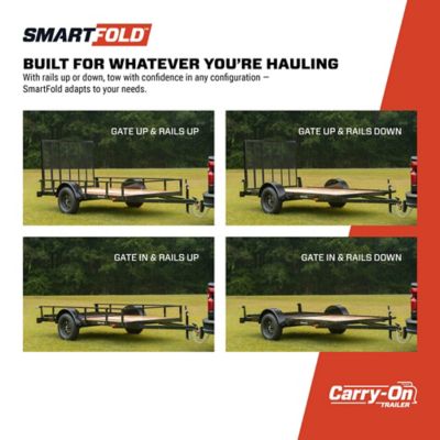 Image showing 6 th Carry-On Trailer 6 x 11ft. Smart Fold Utility Trailer