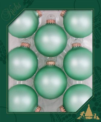 Christmas by Krebs Mermaid Velvet 2.63 in. Glass Christmas Tree Ornaments, Set of 8