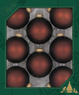 Christmas by Krebs Mustang Velvet 2.63 in. Glass Christmas Tree Ornaments, Set of 8