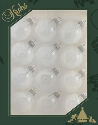Christmas by Krebs Clear 2 in. Glass Crafting Christmas Tree Ornaments, Set of 12