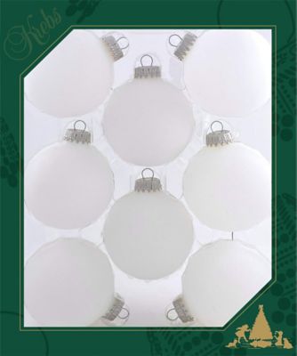Christmas by Krebs Frost 2.63 in. Glass Crafting Christmas Tree Ornaments, Set of 8