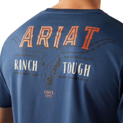 Image showing  Men's Ariat Ranch Tough Graphic Crew Neck Short-Sleeve T-Shirt