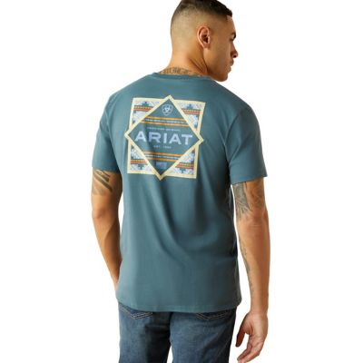 Image showing 0 th Ariat Men's Ariat Puebla Serape Graphic Crew Neck Short-Sleeve T-Shirt