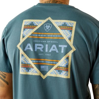 Image showing 2 th Ariat Men's Ariat Puebla Serape Graphic Crew Neck Short-Sleeve T-Shirt