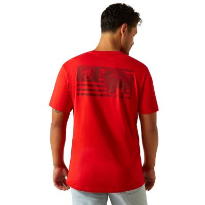 Ariat Men's Ariat Etched Buffalo LOTF Flag Short Sleeve Graphic T-Shirt