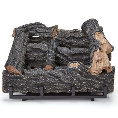 Image showing  Ventless Dual Fuel Gas Country Oak Log Set - 18 in., 30,000 BTU, Manual Control