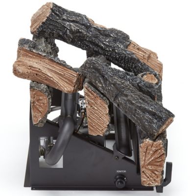 Image showing  Ventless Dual Fuel Gas Country Oak Log Set - 18 in., 30,000 BTU, Manual Control