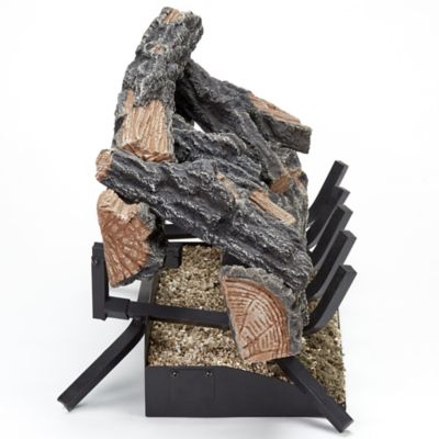 Image showing  Vented Natural Gas Log Set with Remote Control Kit - 24 in., 55,000 BTU, Mountain Oak