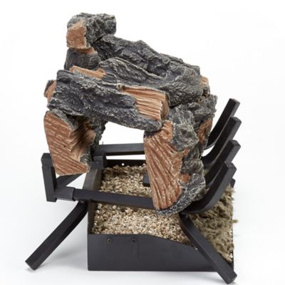 Image showing  Vented Natural Gas Log Set with Remote Control Kit - 18 in., 45,000 BTU, Colorado Split Wood