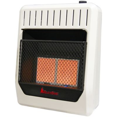 HearthSense Ventless Dual Fuel Infrared Plaque Heater with Base and Blower - 20,000 BTU, T-Stat Control