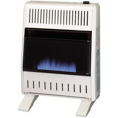 ProCom Heating Ventless Natural Gas Blue Flame Heater with Base Feet - 20,000 BTU, T-Stat Control