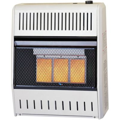 ProCom Heating Ventless Natural Gas Infrared Plaque Heater with Base Feet - 18,000 BTU, T-Stat Control