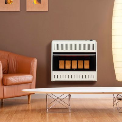 Image showing  Ventless Liquid Propane Infrared Plaque Heater with Base Feet - 25,000 BTU, T-Stat Control